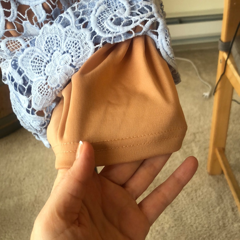 Boohoo Baby Blue Bodycon Midi Cocktail Dress View 4